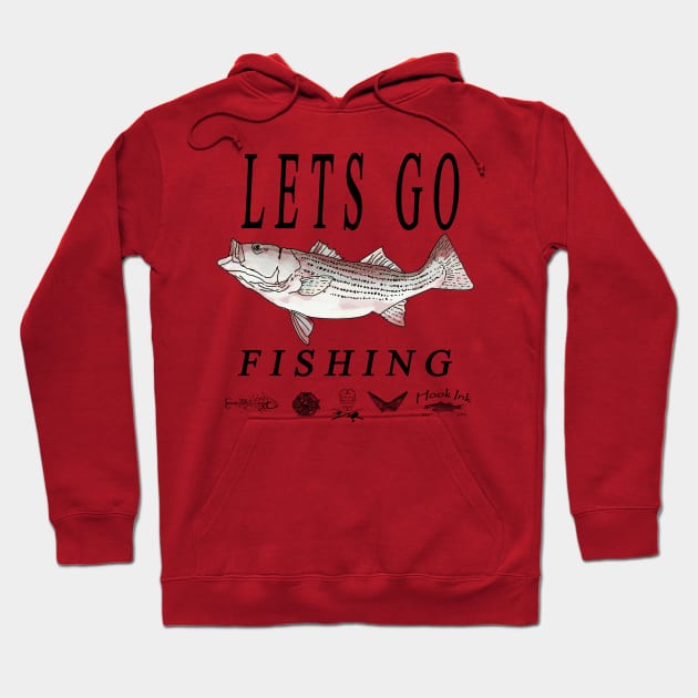 Lets go bass fishing! Hoodie by Hook Ink